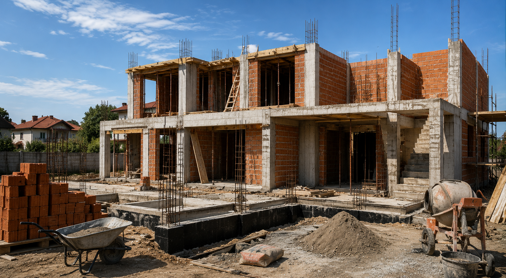 gruba gradnja, betoniranje, zidanje ili kompletna izgradnja objekta po sistemu „Ključ u ruke